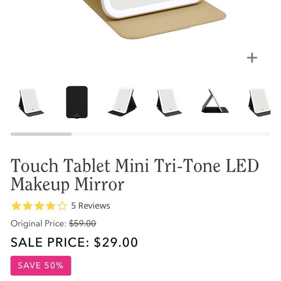 Impressions Vanity handheld mirror w/ mini LED makeup mirror - Picture 3 of 6